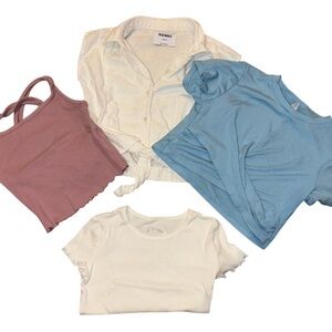 Girls 6/7 Old Navy All In Motion Art Class Shirt Bundle